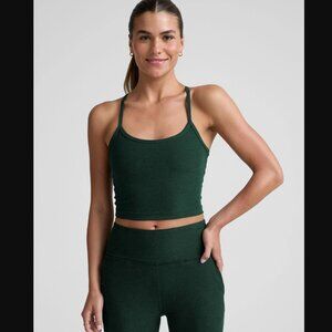 Beyond Yoga Spacedye Slim Racerback Cropped Tank Green XS